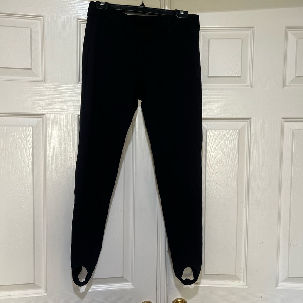 VINCE black Stirrup Pants Equestrian Woman's Size 6 Leggings Stretch Y2k disco